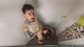 Showering With The Alluring Latina Transgender, Kendra Romans