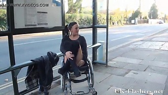 A Daring Disabled Adult Performer Flaunts Her Nudity In Public