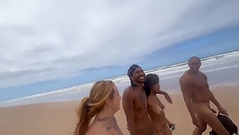 Stunning Amateur Video Of A Sensual Beach Encounter With Gorgeous Friends