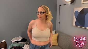 Beautiful College Girl With Glasses Meets Her Mature Stepmother.